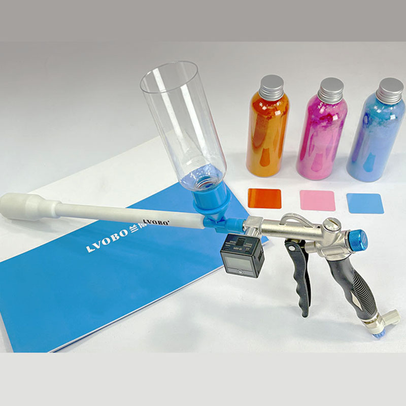 Powder friction static spray gun without power supply carry type